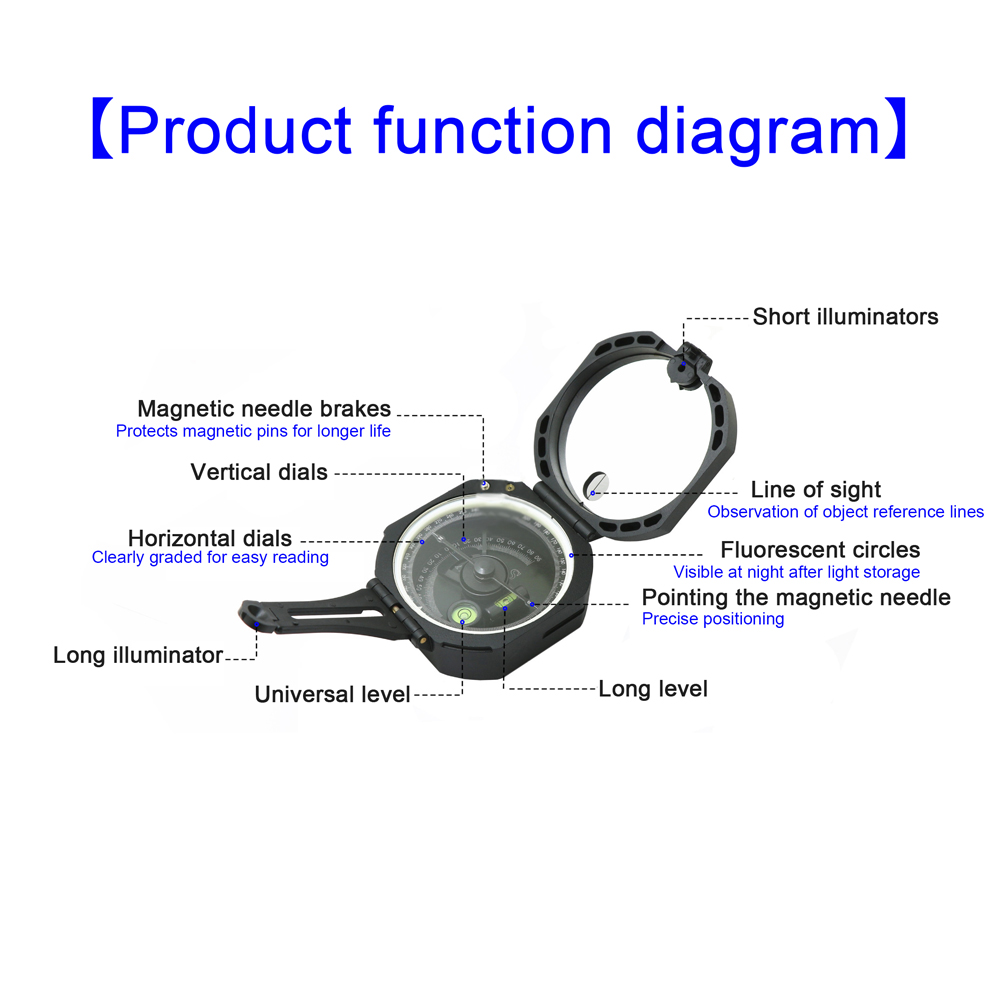 Multifunctional Compass High-A - Compass Lensatic ulasan dan harga