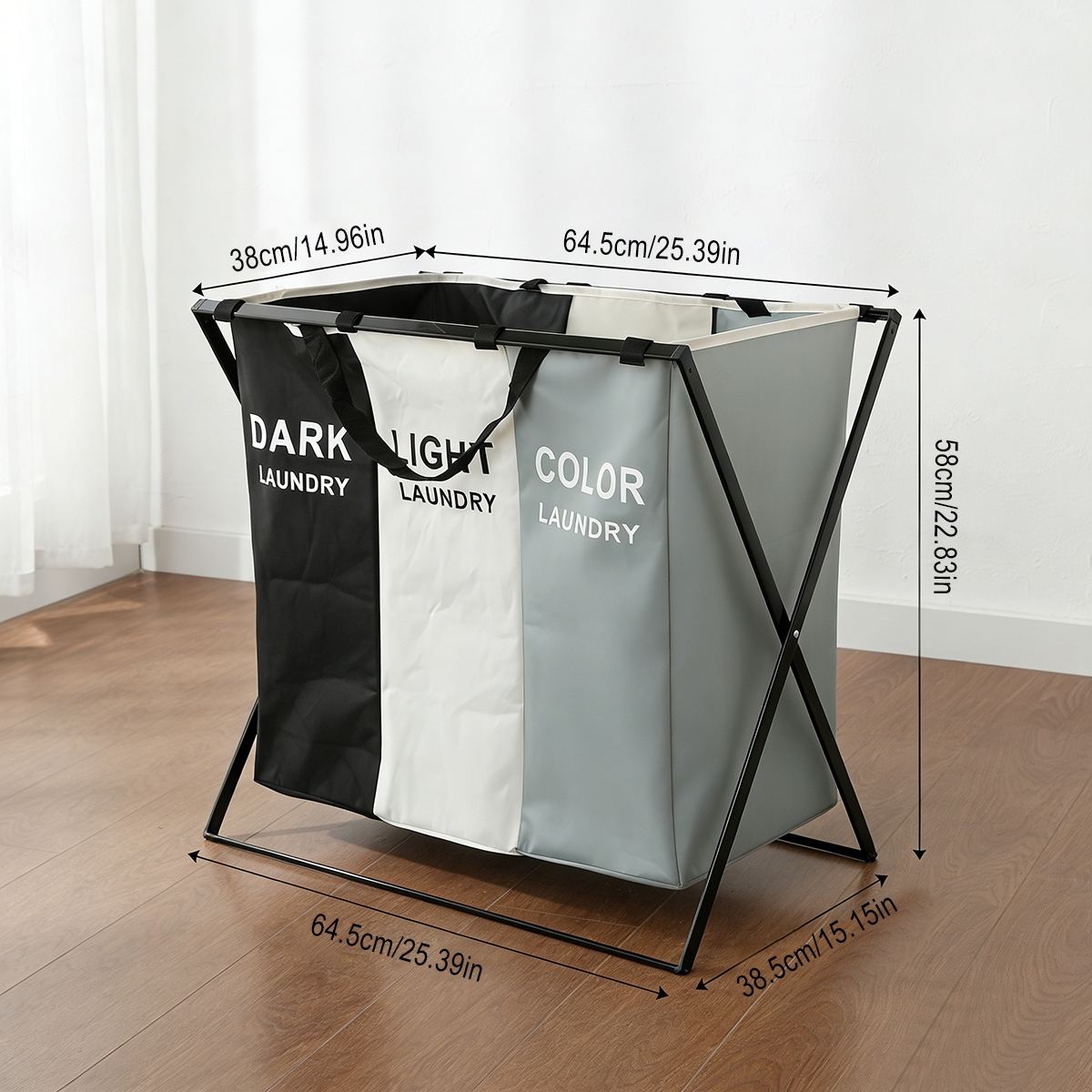 3 Section Folding Laundry Bask - Water Bag Collapsible ulasan dan harga