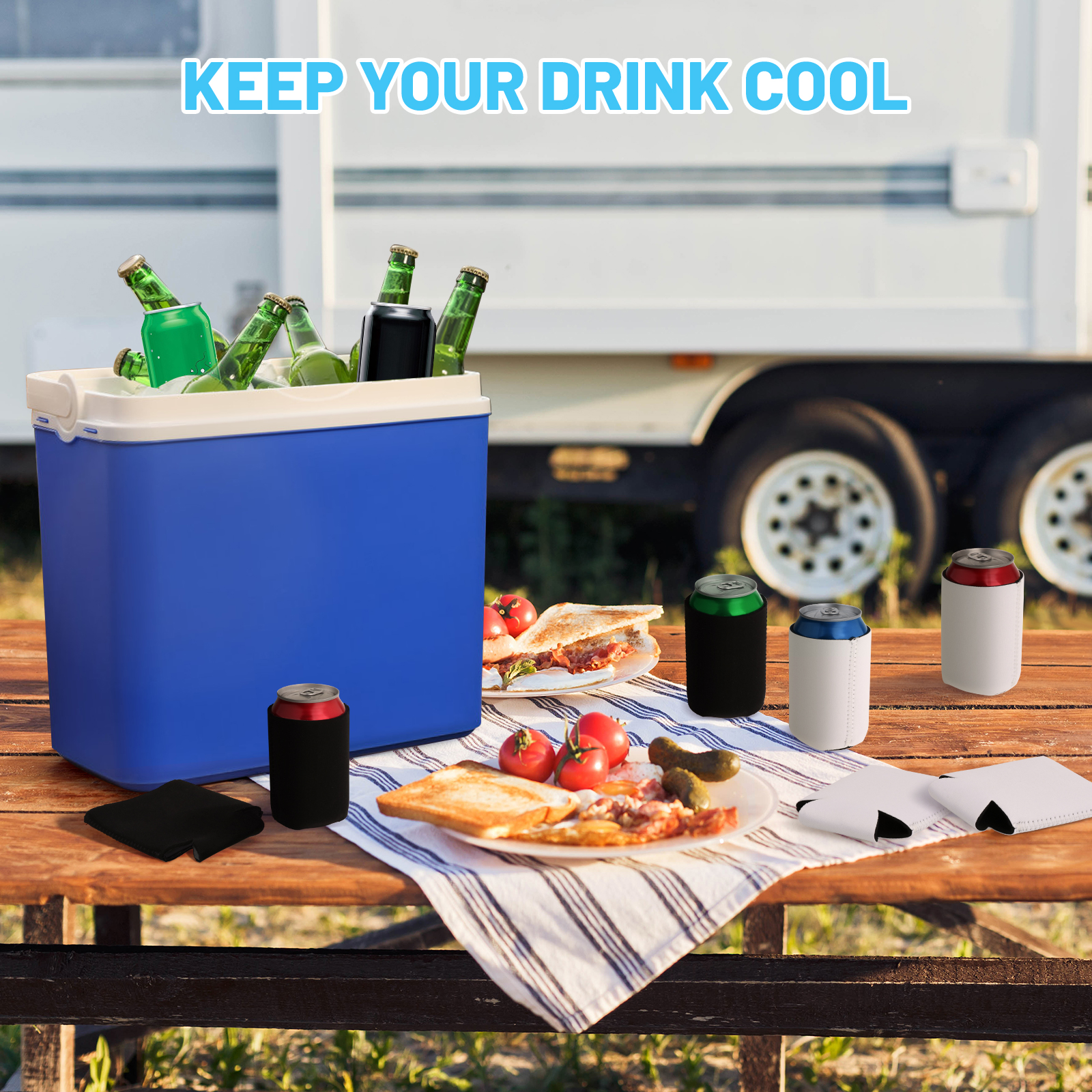 10x Beer Cans Coolers Sleeves  - Water Bag Collapsible ulasan dan harga