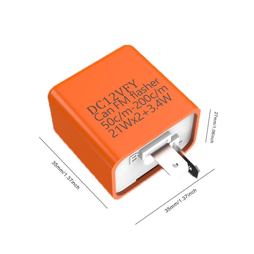 2Pin Motorcycle LED Flasher Re - Signal Panel Orange ulasan dan harga