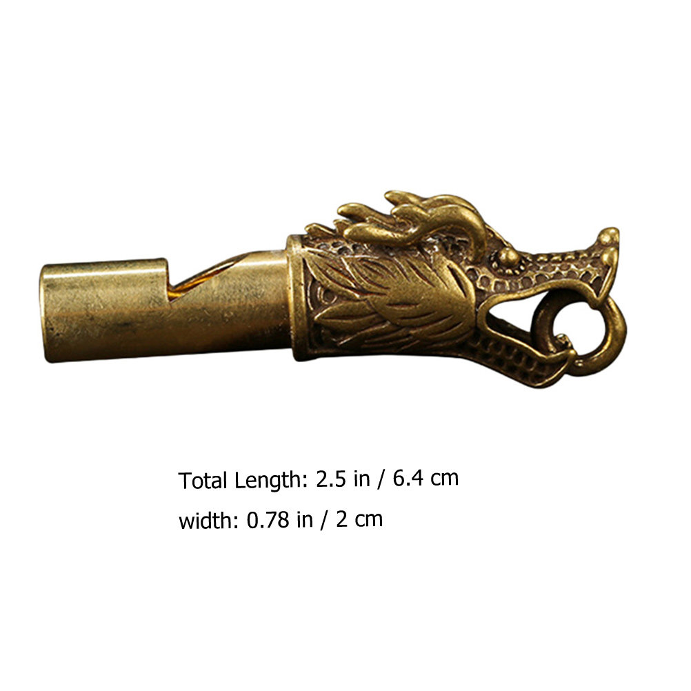 Brass Dragon Pattern Whistle L - Emergency Whistle Loud ulasan dan harga