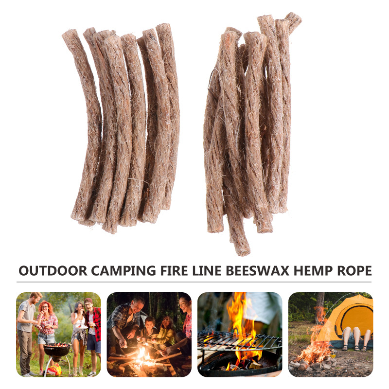 10Pcs Survival Wick Hemp Cord  - Fire Starting Kit ulasan dan harga